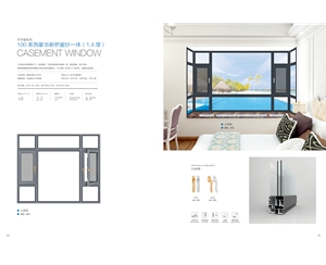 100系列豪华断桥窗纱一体